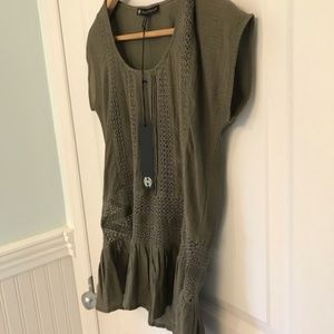 House of Harlow 1960 Altan Army Green blouse NWT